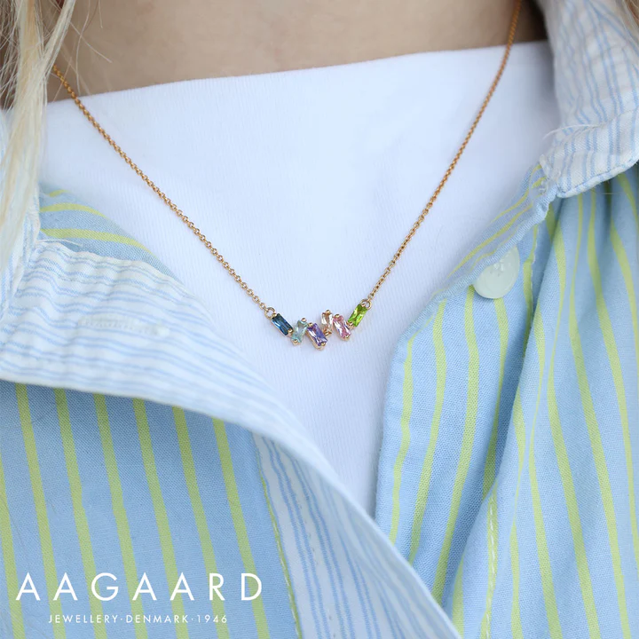 Baguette Cubic Zirconia Pendant Necklace