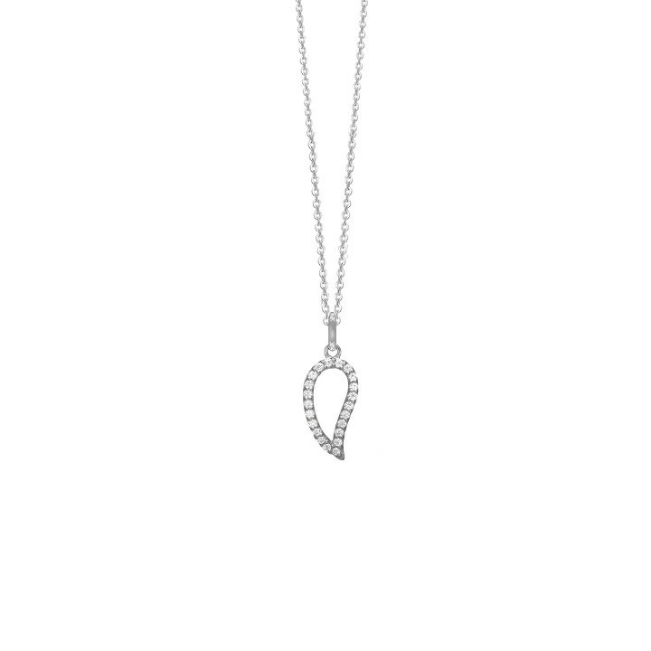 Leaf Cubic Zirconia Pendant Necklace