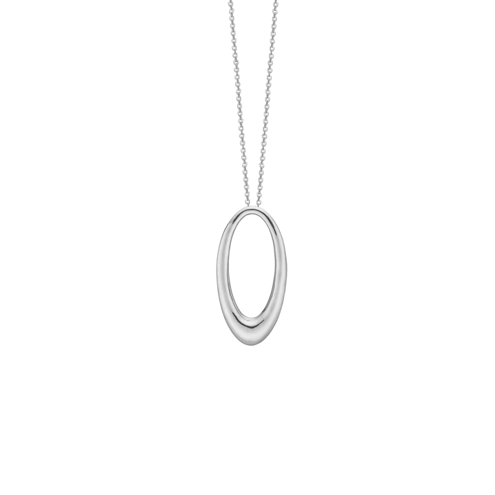 Oval Drop Pendant Necklace