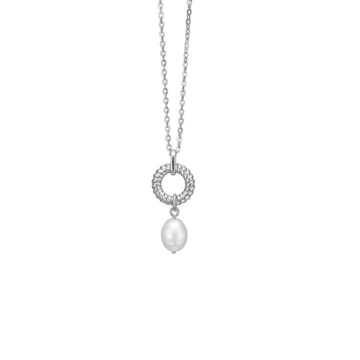 Twisted Freshwater Pearl Pendant Necklace