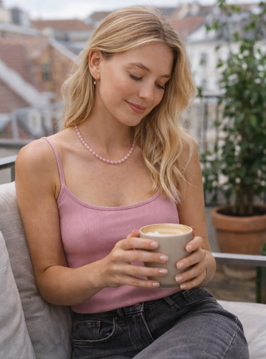 Dove Crystal Beads Necklace