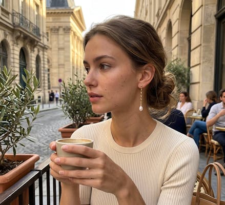 Ayo Copenhagen — Elva Pearl Chain Earrings Ayo Copenhagen Elva Pearl Chain Earrings — Øreringer