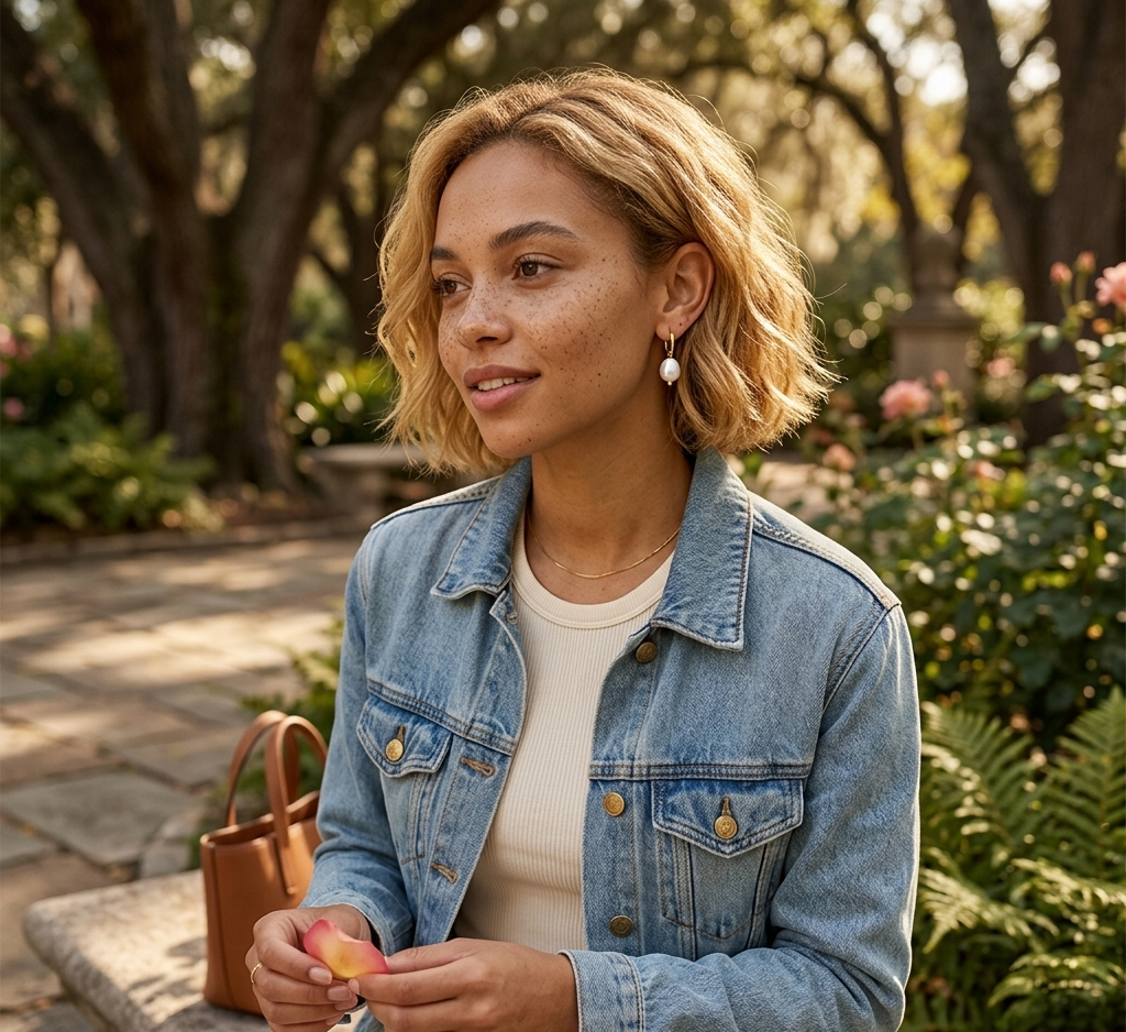 Ayo Copenhagen Elva Pearl Hoops — Náušnice