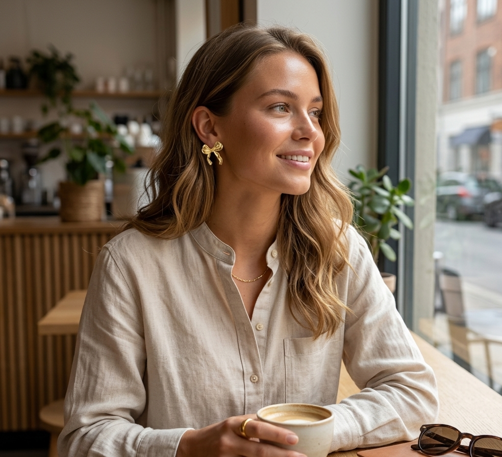 Ayo Copenhagen Colette Bow Earrings — Náušnice