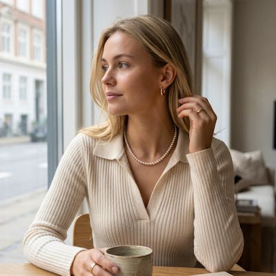 Ayo Copenhagen — Celine Pearl Necklace 6mm Ayo Copenhagen Celine Pearl Necklace 6mm — Naszyjnik