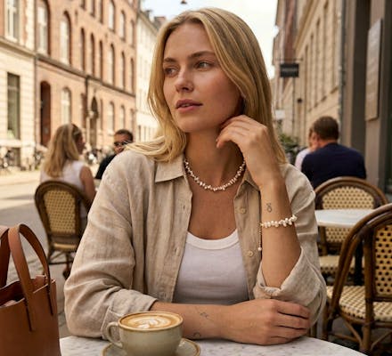 Ayo Copenhagen — Ayla Pearl Necklace Ayo Copenhagen Ayla Pearl Necklace — Collier