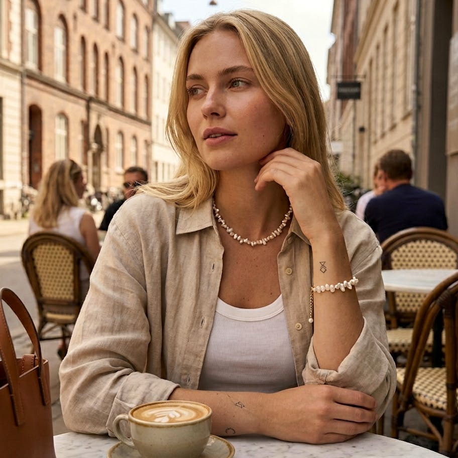 Ayo Copenhagen — Ayla Pearl Necklace Ayo Copenhagen Ayla Pearl Necklace — Halsband