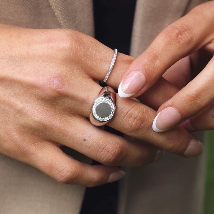 By Aagaard Rhodium Ring with Cubic Zirconia — Ring