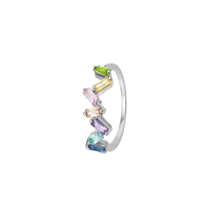 By Aagaard Baguette Ring with 6 Cubic Zirconia — Pierścień