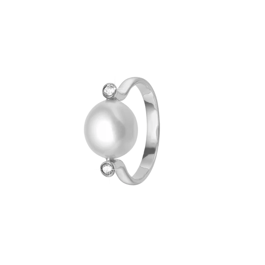 By Aagaard — Baroque Pearl Ring with 2 Cubic Zirconia By Aagaard Baroque Pearl Ring with 2 Cubic Zirconia — Pierścień