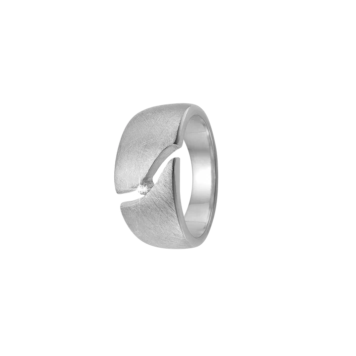 By Aagaard Matte Band Ring with Cubic Zirconia — Ring
