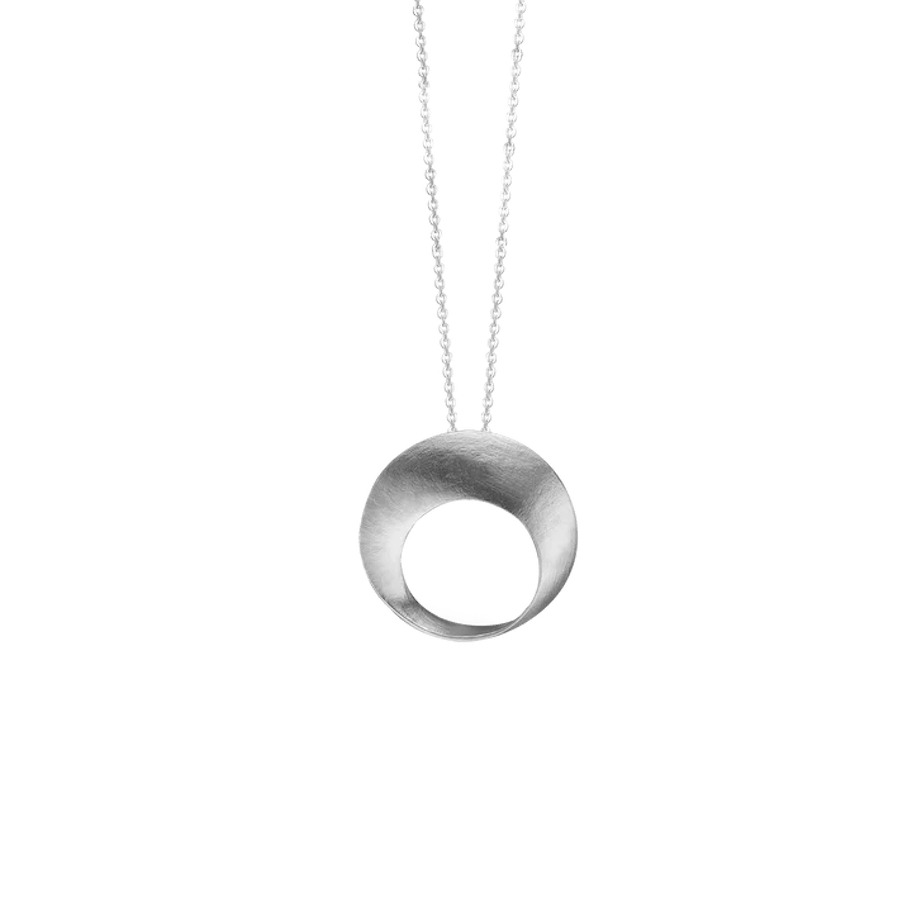 By Aagaard — Large Matte Circle Pendant Necklace By Aagaard Large Matte Circle Pendant Necklace — Halsband