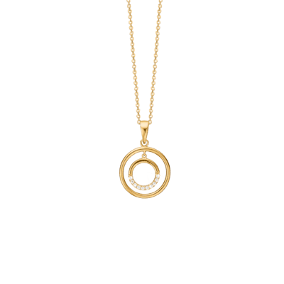 By Aagaard — Circle Pendant Necklace with 10 Cubic Zirconia By Aagaard Circle Pendant Necklace with 10 Cubic Zirconia — Necklace