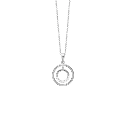 By Aagaard — Circle Pendant Necklace with 10 Cubic Zirconia By Aagaard Circle Pendant Necklace with 10 Cubic Zirconia — Halskette
