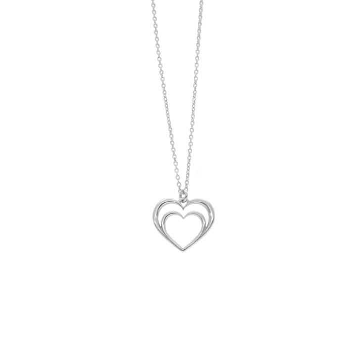 By Aagaard Double Heart Pendant Necklace — Naszyjnik