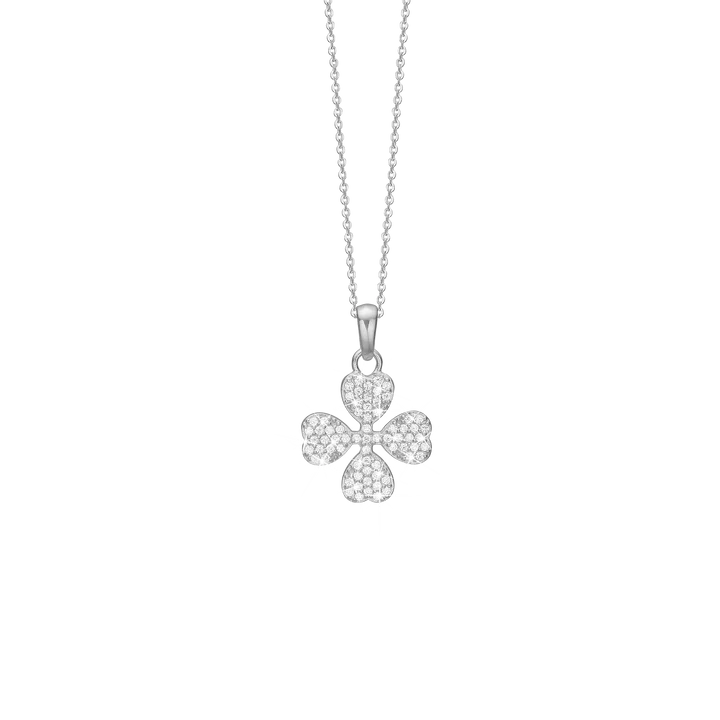 By Aagaard Four Leaf Clover Cubic Zirconia Pendant Necklace — Naszyjnik