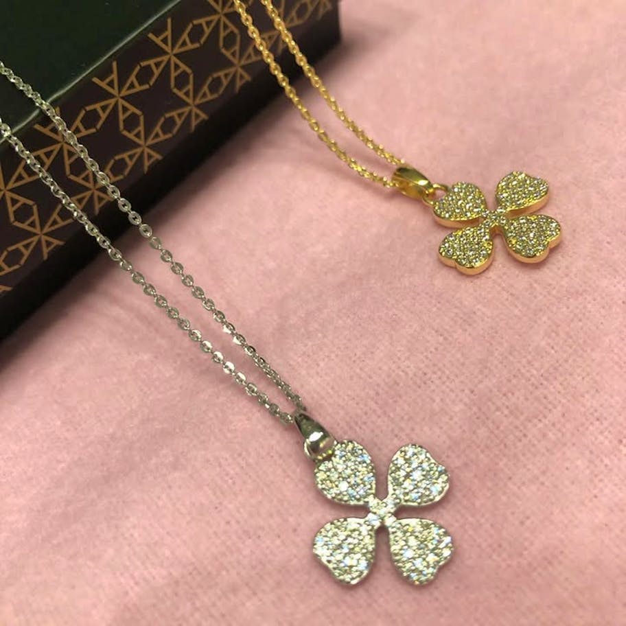 By Aagaard — Four Leaf Clover Cubic Zirconia Pendant Necklace By Aagaard Four Leaf Clover Cubic Zirconia Pendant Necklace — Halsband