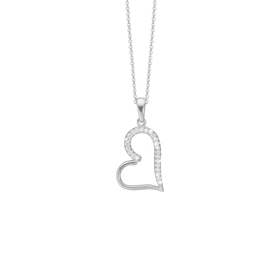 By Aagaard — Heart Cubic Zirconia Pendant Necklace By Aagaard Heart Cubic Zirconia Pendant Necklace — Halsband