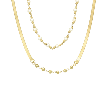 By Aagaard — Double Panzer Freshwater Pearl Necklace By Aagaard Double Panzer Freshwater Pearl Necklace — Halskette