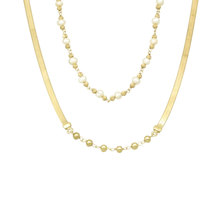 By Aagaard — Double Panzer Freshwater Pearl Necklace By Aagaard Double Panzer Freshwater Pearl Necklace — Naszyjnik