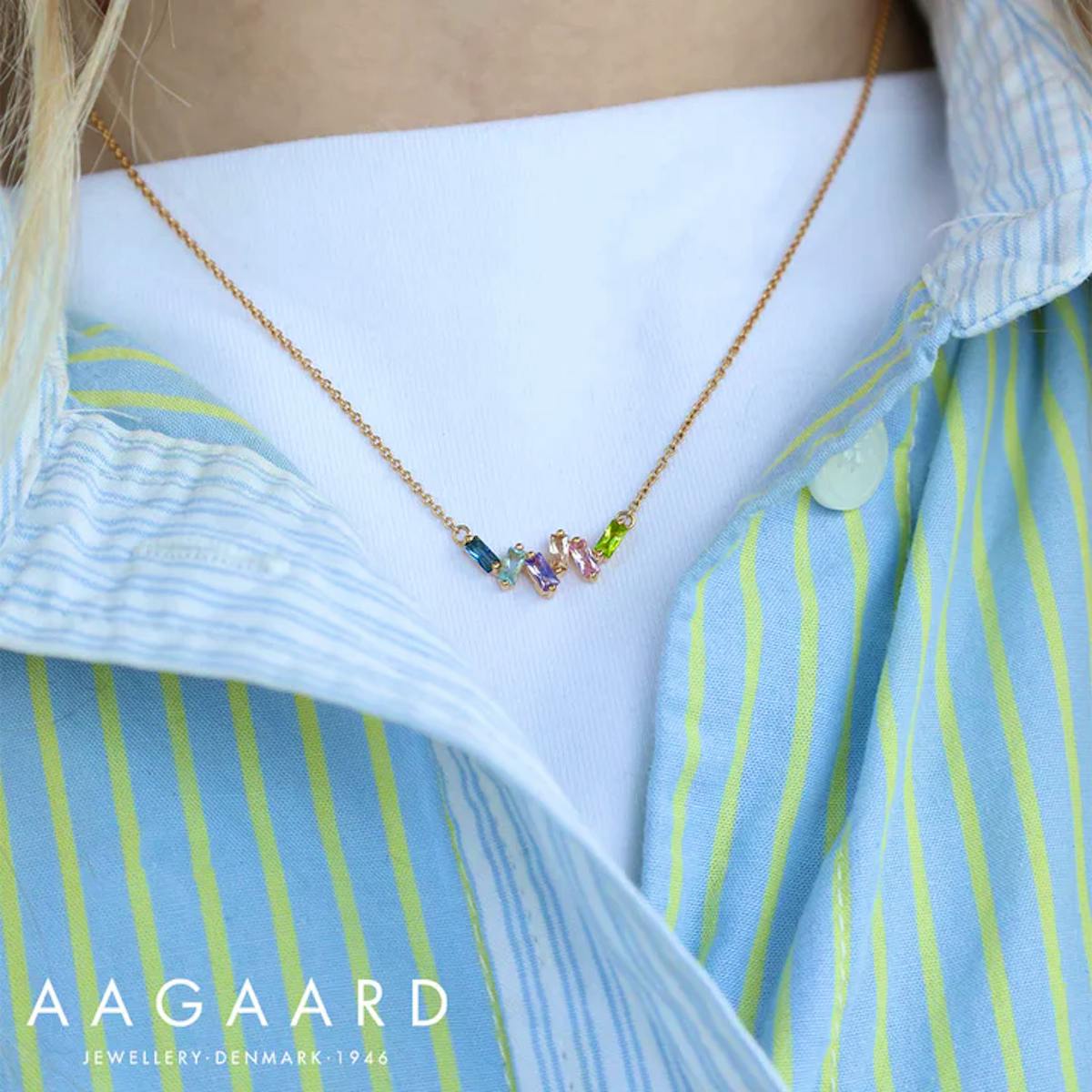 By Aagaard — Baguette Cubic Zirconia Pendant Necklace By Aagaard Baguette Cubic Zirconia Pendant Necklace — Halskjeder