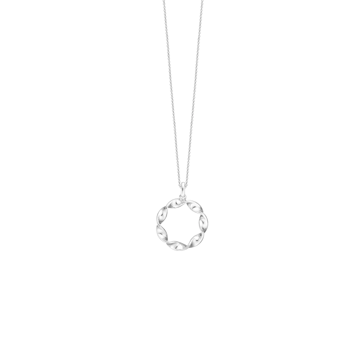 By Aagaard Twisted Circle Pendant Necklace — Halskæde