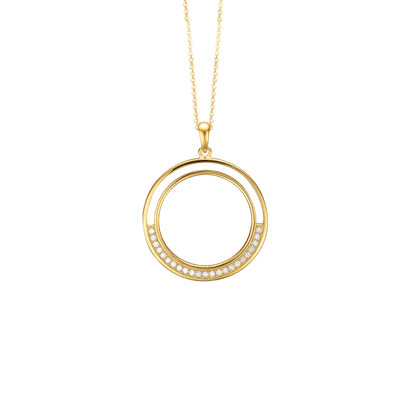 By Aagaard — Large Circle Cubic Zirconia Pendant Necklace By Aagaard Large Circle Cubic Zirconia Pendant Necklace — Halskette