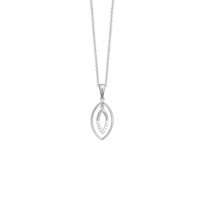 By Aagaard — Droplets Pendant Necklace with 9 Cubic Zirconia By Aagaard Droplets Pendant Necklace with 9 Cubic Zirconia — Halskette