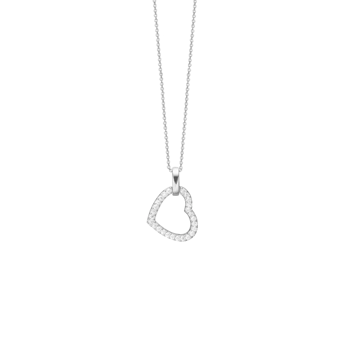 By Aagaard Heart Cubic Zirconia Statement Necklace — Halskæde