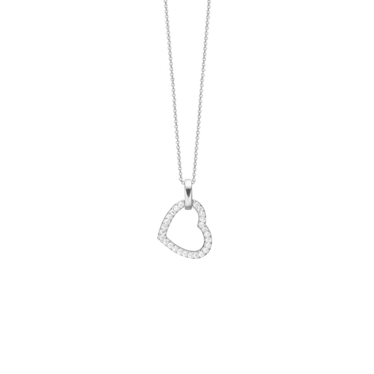 By Aagaard — Heart Cubic Zirconia Statement Necklace By Aagaard Heart Cubic Zirconia Statement Necklace — Halskette