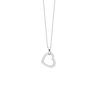 By Aagaard — Heart Cubic Zirconia Statement Necklace By Aagaard Heart Cubic Zirconia Statement Necklace — Halskette