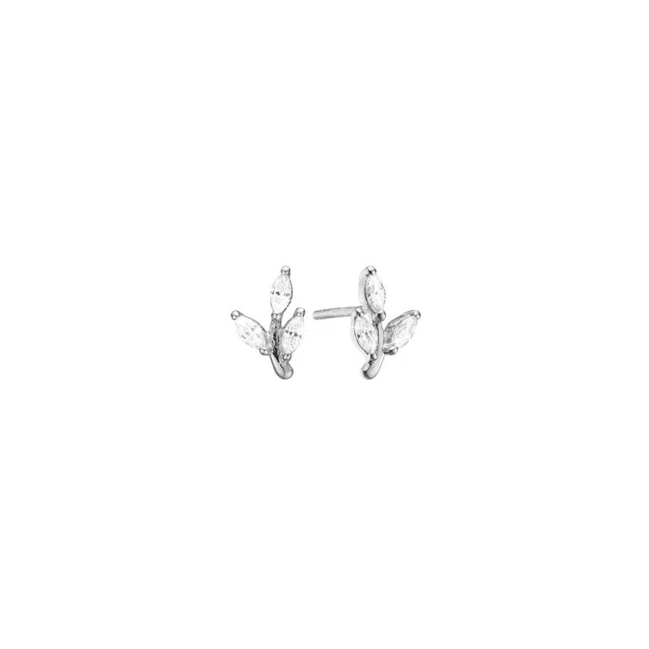 By Aagaard — Leaf Stud Earrings with 6 Cubic Zirconia By Aagaard Leaf Stud Earrings with 6 Cubic Zirconia — Øreringe