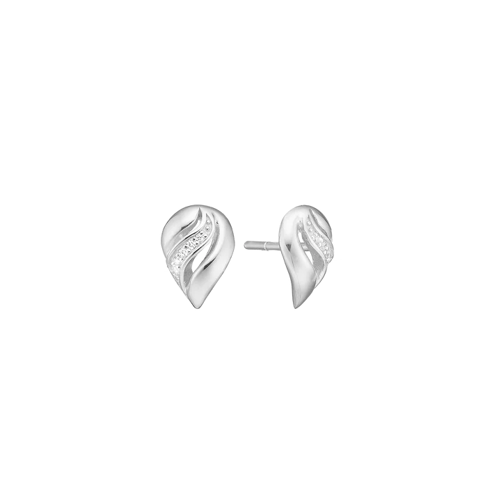 By Aagaard Wing Stud Earrings with 12 Cubic Zirconia — Earrings