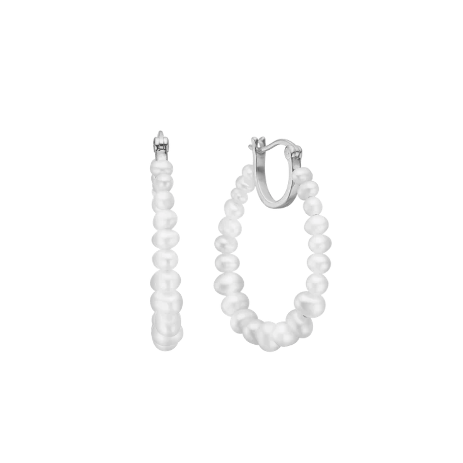 By Aagaard — Pearl Hoop Earrings By Aagaard Pearl Hoop Earrings — Øreringe
