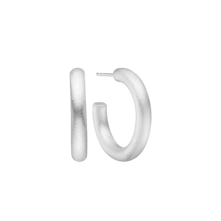 By Aagaard Satin Matte Hoop Earrings — Øreringe