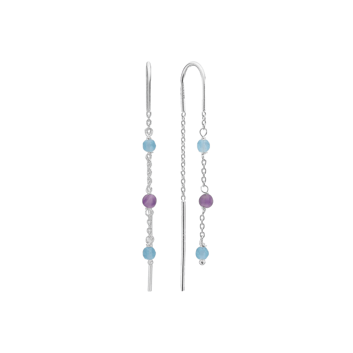 By Aagaard — Amethyst & Blue Quartz Drop Earrings By Aagaard Amethyst & Blue Quartz Drop Earrings — Ohrringe