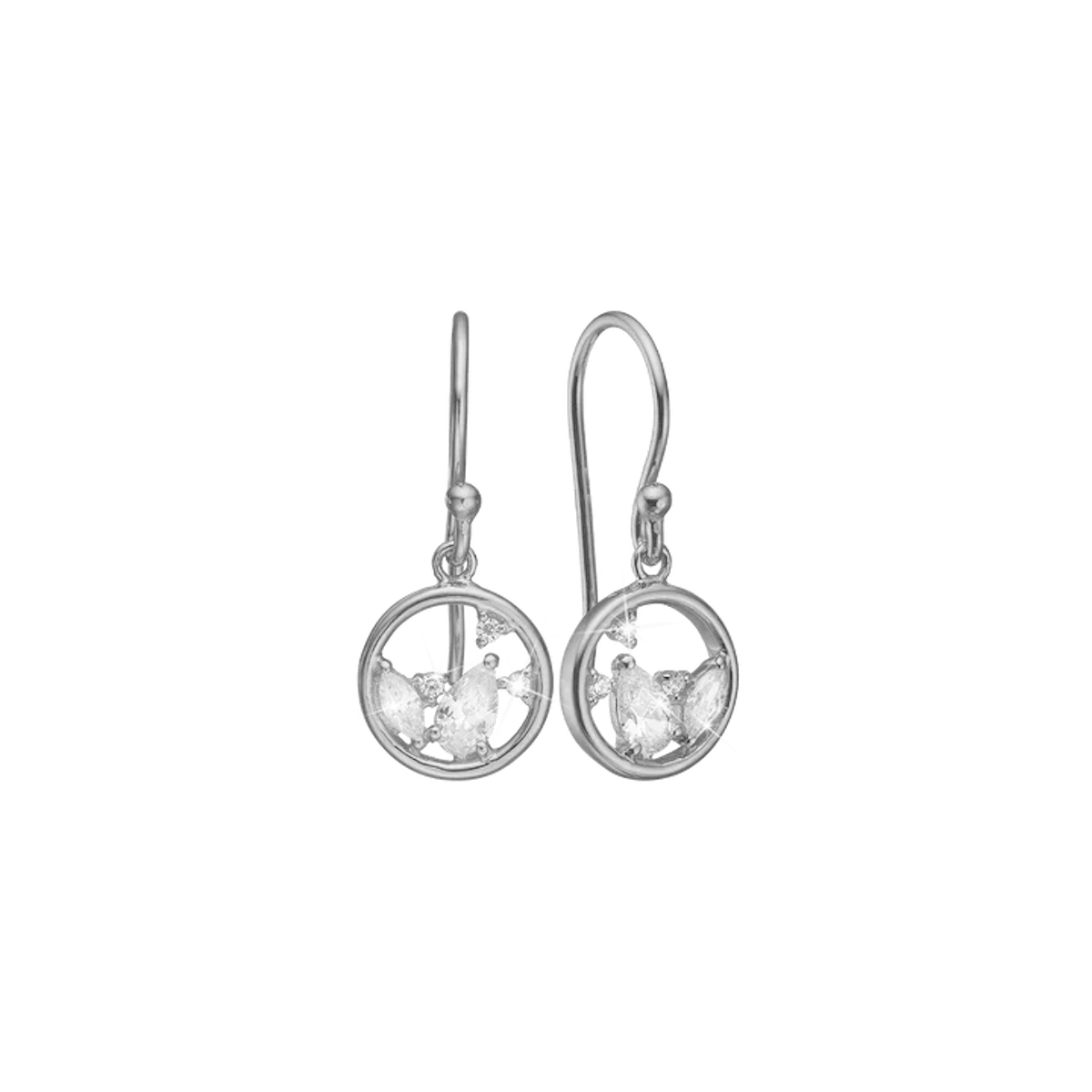 By Aagaard — Circle Drop Earrings with 10 Cubic Zirconia By Aagaard Circle Drop Earrings with 10 Cubic Zirconia — Ohrringe