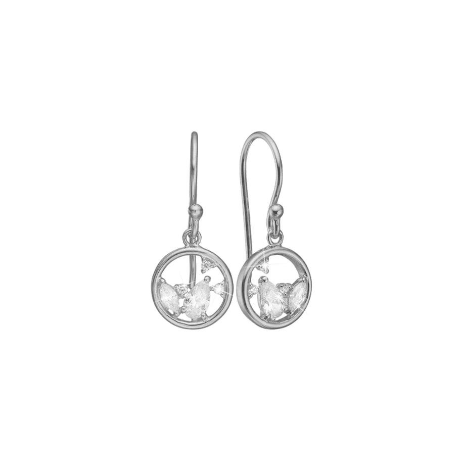 By Aagaard — Circle Drop Earrings with 10 Cubic Zirconia By Aagaard Circle Drop Earrings with 10 Cubic Zirconia — Øreringe