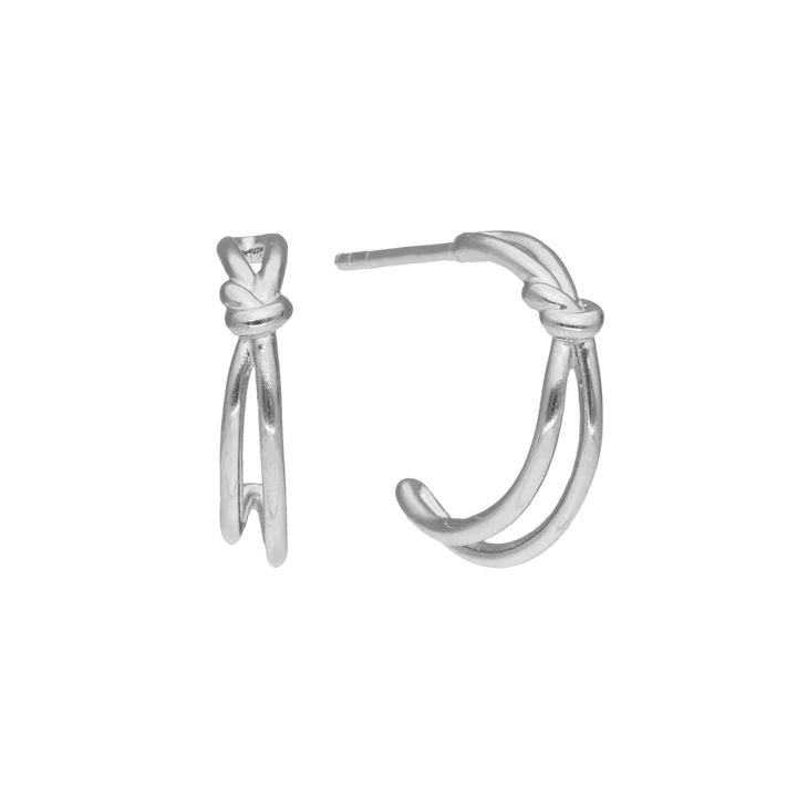 By Aagaard Knot Half Hoop Earrings — Øreringe