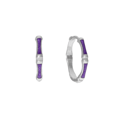 By Aagaard — Purple Bamboo Hoop Earrings By Aagaard Purple Bamboo Hoop Earrings — Ohrringe