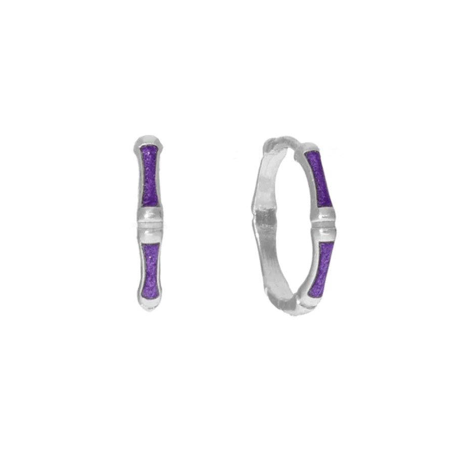 By Aagaard — Purple Bamboo Hoop Earrings By Aagaard Purple Bamboo Hoop Earrings — Øreringe