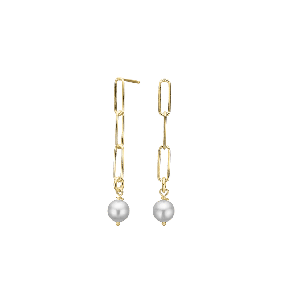 By Aagaard — Pearl Chain Drop Earrings By Aagaard Pearl Chain Drop Earrings — Øreringe