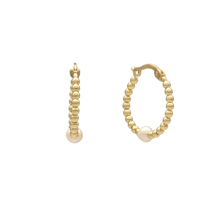 By Aagaard — Heart Ball Hoop Earrings with Pearl By Aagaard Heart Ball Hoop Earrings with Pearl — Øreringe