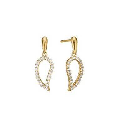 By Aagaard — Leaf Cubic Zirconia Drop Earrings By Aagaard Leaf Cubic Zirconia Drop Earrings — Earrings