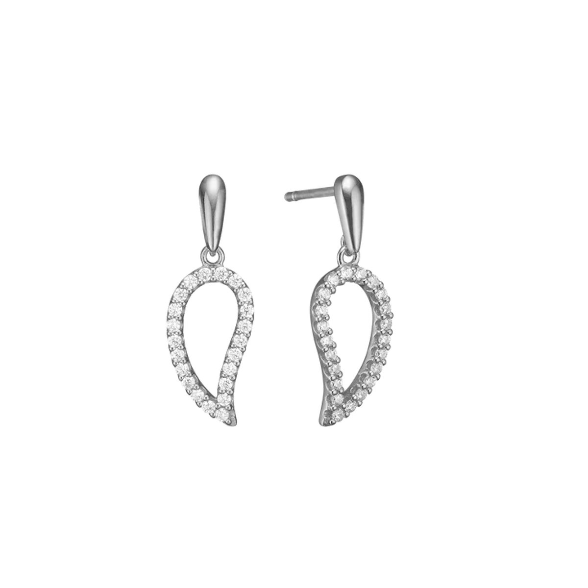 By Aagaard — Leaf Cubic Zirconia Drop Earrings By Aagaard Leaf Cubic Zirconia Drop Earrings — Ohrringe