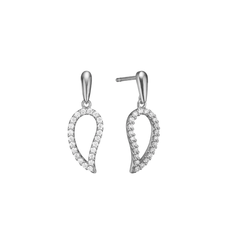 By Aagaard — Leaf Cubic Zirconia Drop Earrings By Aagaard Leaf Cubic Zirconia Drop Earrings — Øreringe