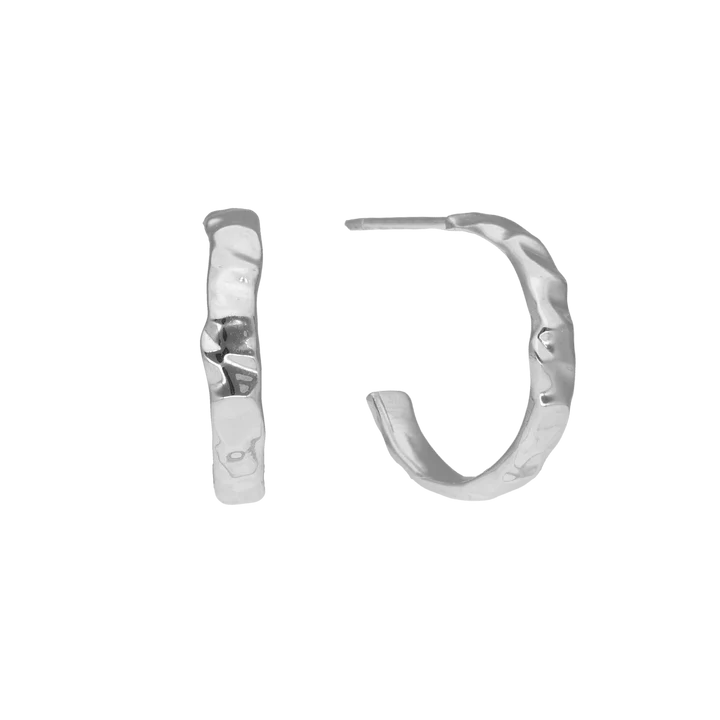 By Aagaard Faceted Half Hoop Earrings — Øreringe