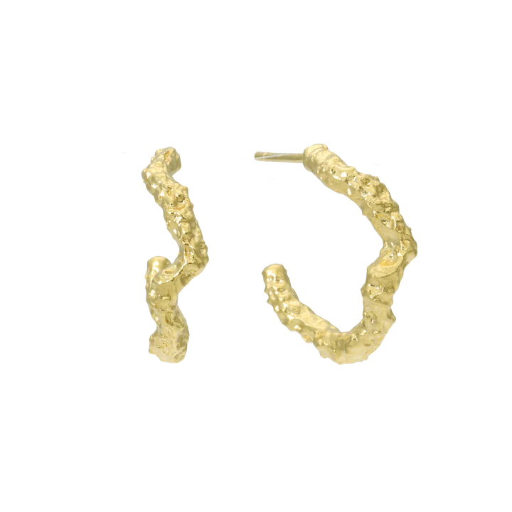 By Aagaard Rustic Half Hoop Earrings — Øreringe