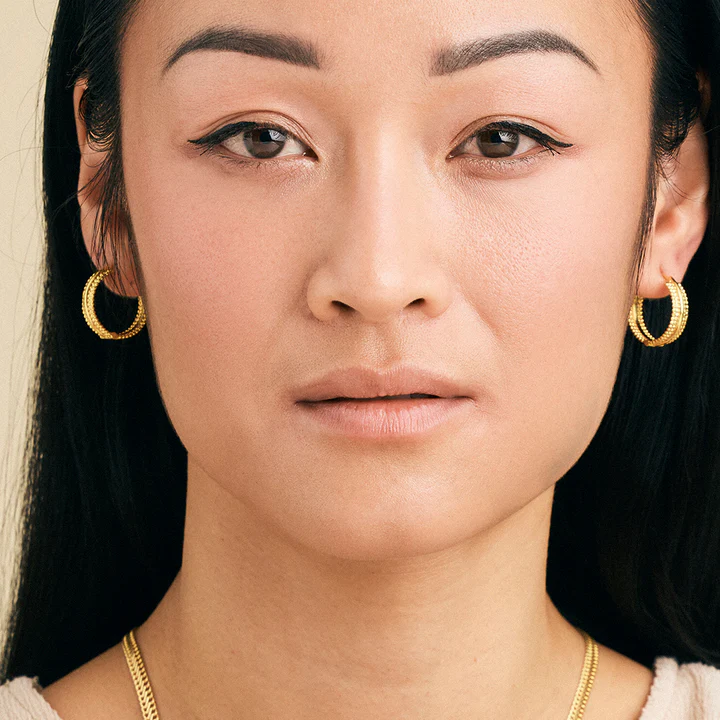 By Aagaard Dotted Hoop Earrings — Øreringe