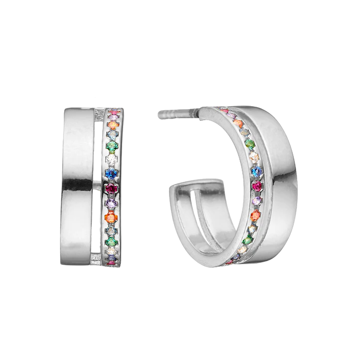 By Aagaard Colourful Half Hoop Earrings — Øreringe